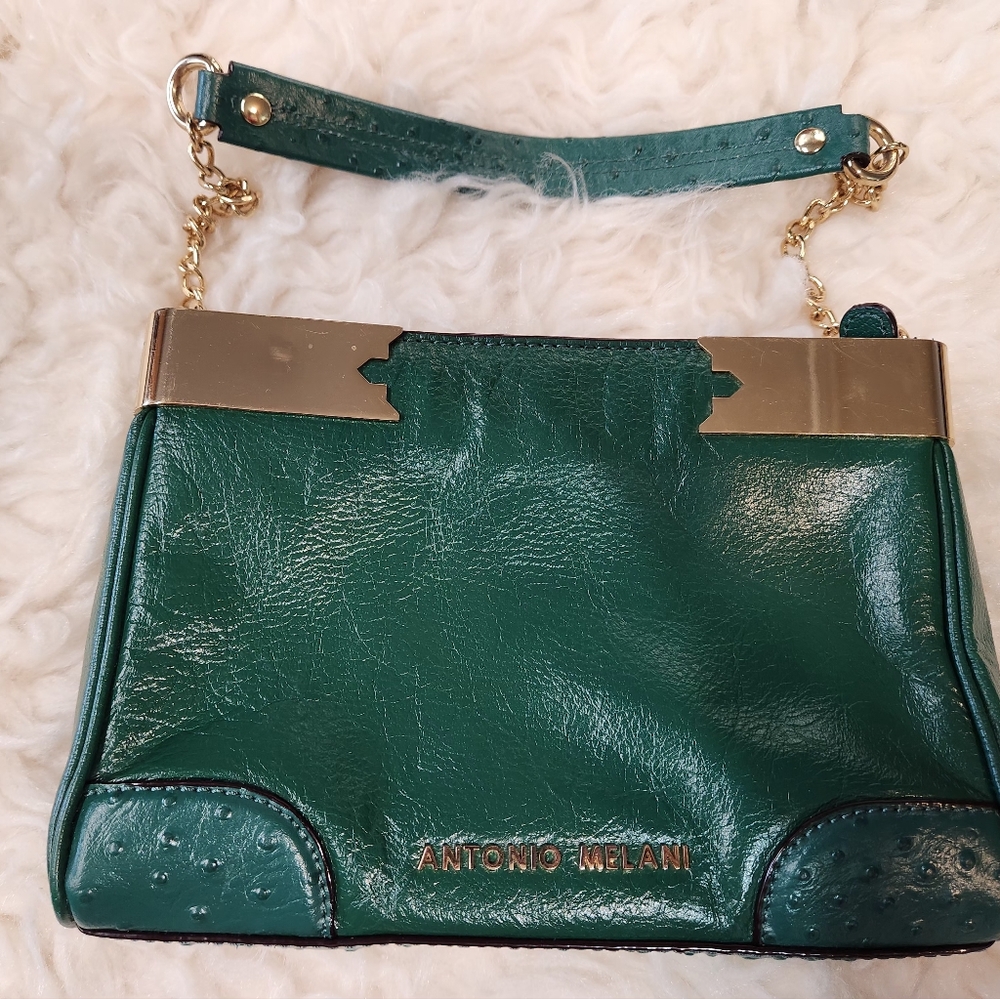 Antonio Melani emerald green purse/clutch
